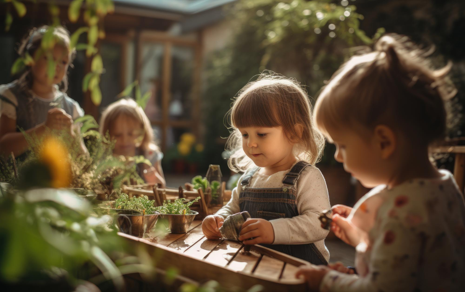 Un jardin pédagogique Eco Bois à la crèche de l’hôpital